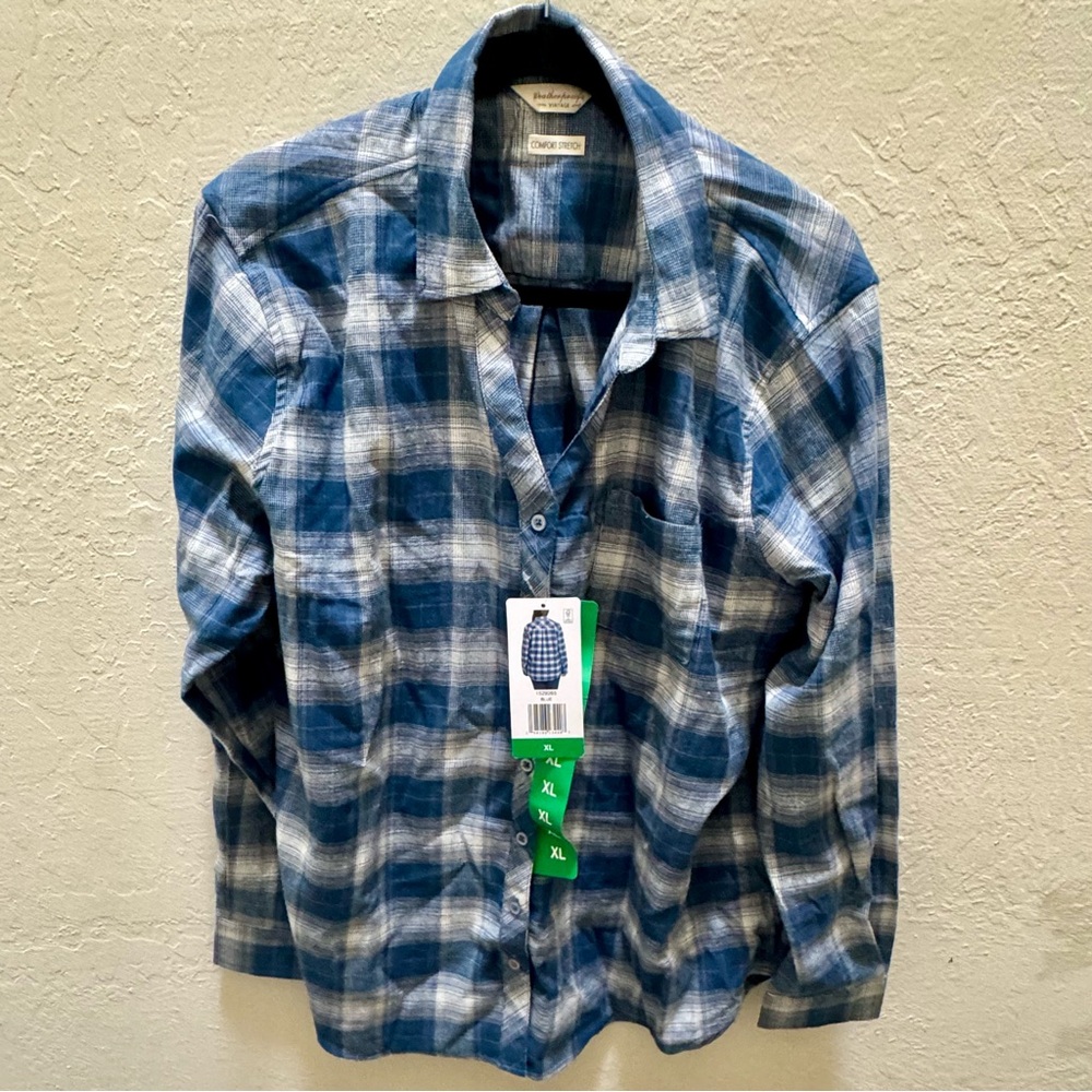 Weatherproof Vintage Women's Flannel Shirt Blue Size XL